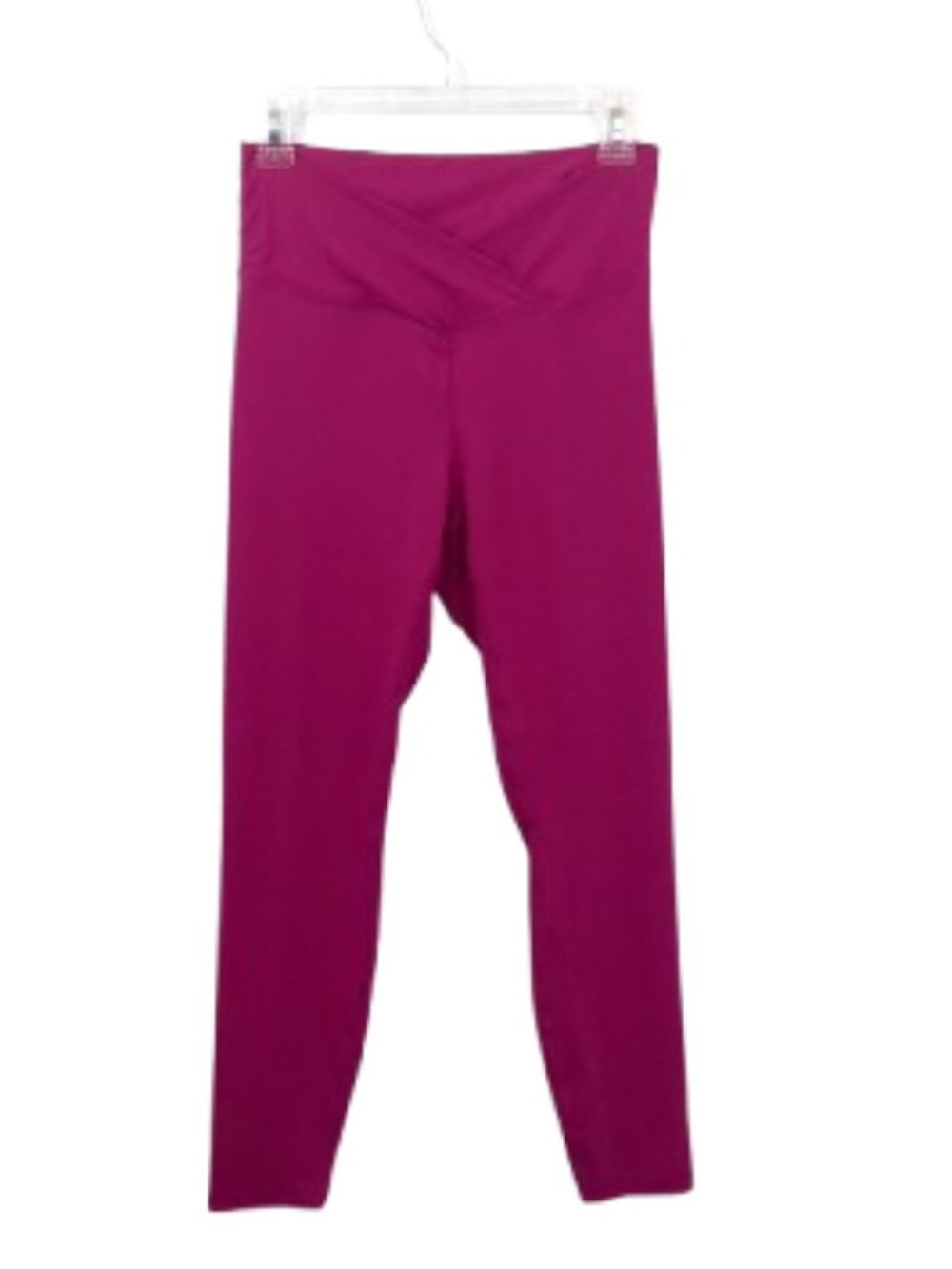 Danskin Now Soft Knit Leggings Crossover V-Waist Fuchsia M